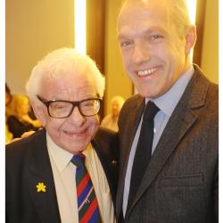 Barry Cryer with his son